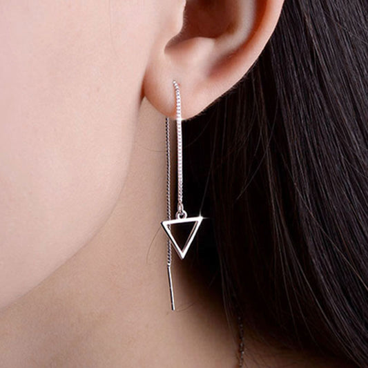 Сережки протяжки Трикутник – фото 2